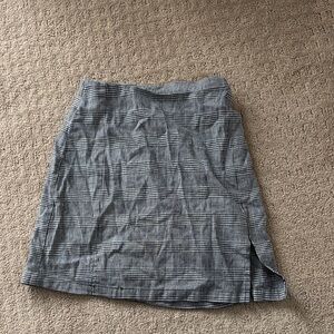 John Golt Black and White Checkered Mini Skirt